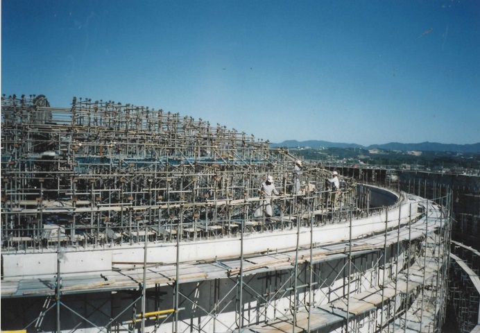 築造工事中の太平寺配水場