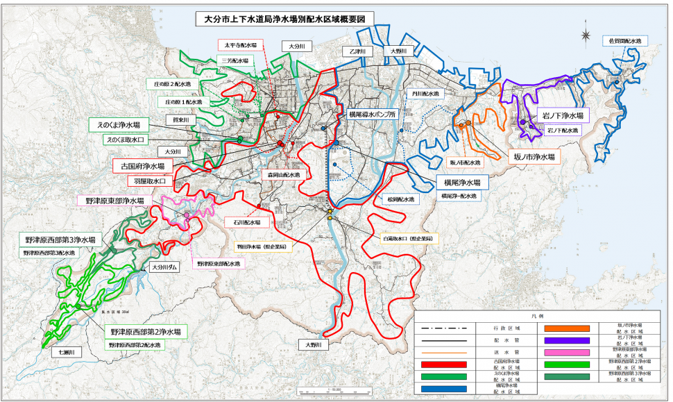配水区域概要図